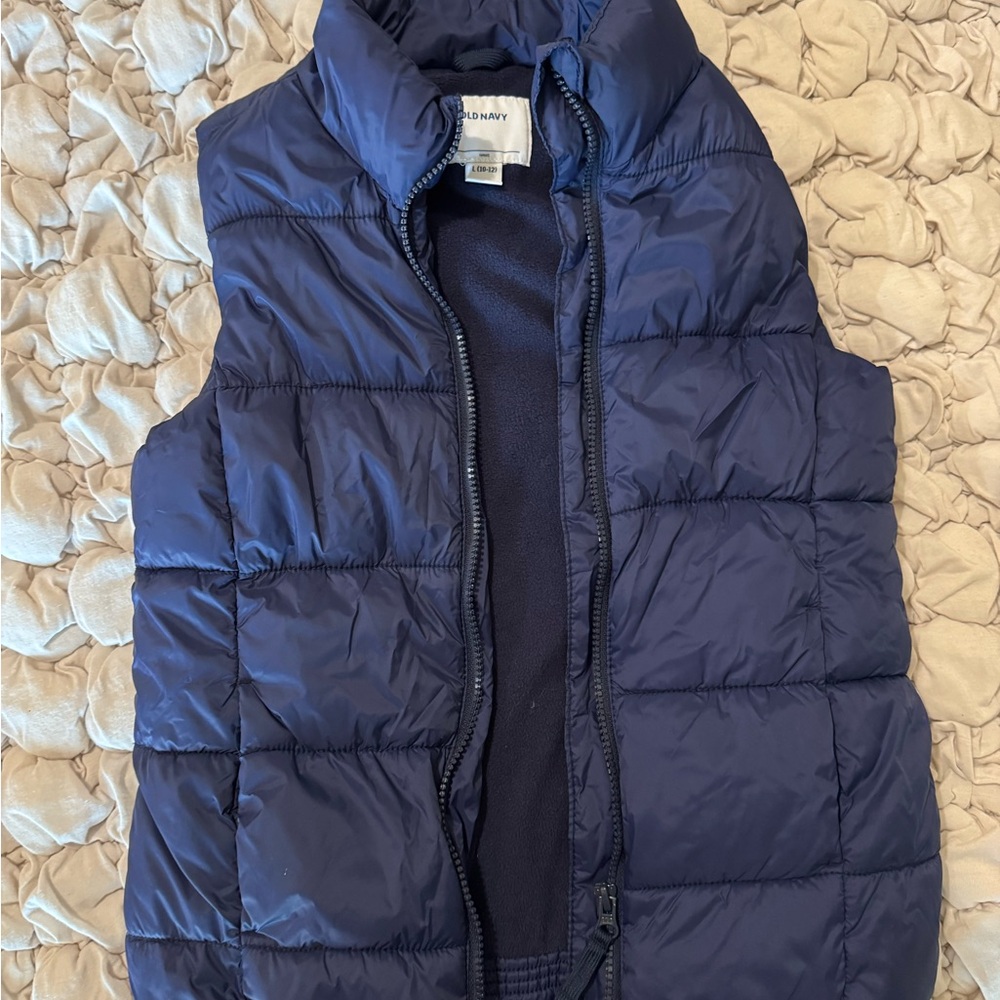 Old Navy Dark Blue Vest - Kids 10-12 - lightly used